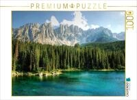Puzzle &middot; Karersee - Latemar - Karerpass | 1000 Teile &middot; Lege-Gr&ouml;&szlig;e 64 &times; 48 cm &middot;