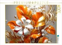 CALVENDO Puzzle Bouquet aus Bl&auml;ttern und Bl&uuml;ten wie aus Porzellan | 1000 Teile