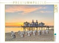 CALVENDO Puzzle Seebr&uuml;cke in Sellin auf R&uuml;gen bei Sonnenaufgang | 1000 Teile
