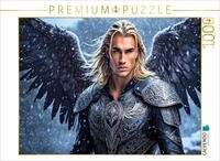 Puzzle &middot; Engel Michael im Schneesturm | 1000 Teile &middot; Lege-Gr&ouml;&szlig;e 64 &times; 48 cm...