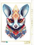 CALVENDO Puzzle Katta Lemur im Tattoo Design | 1000 Teile Lege-Gr&ouml;&szlig;e 64 x 48...