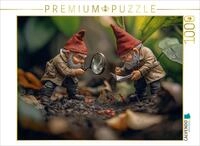 CALVENDO Puzzle Die Detektiv-Gartenzwerge auf Spurensuche | 1000 Teile...
