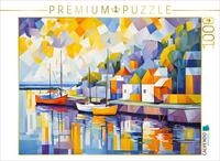 CALVENDO Puzzle Boote im Hafen bei Abendsonne | 1000 Teile Lege-Gr&ouml;&szlig;e 64 x 48...
