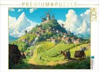 CALVENDO Puzzle Das Tal der Winde - Anime Landschaft | 1000 Teile Lege-Gr&ouml;&szlig;e...