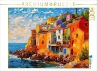 Puzzle &middot; Dorf an Einer felsigen Mittelmeerk&uuml;ste | Idyllische Architektur in...