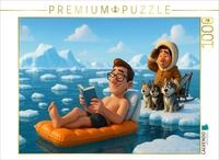 Puzzle &middot; K&auml;lteanbeter mit der Luftmatratze in der Arktis | 1000 Teile &middot;