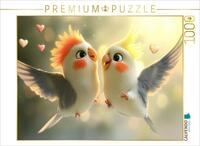 CALVENDO Puzzle Duett im Flug - Zwei Nymphensittiche | 1000 Teile Lege-Gr&ouml;&szlig;e...