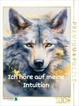 Puzzle &middot; H&ouml;r auf Deine Intuition mit dem Wolf im Aquarell Stil | Ein Motiv...