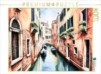 CALVENDO Puzzle Kanal in Venedig | 1000 Teile Lege-Gr&ouml;&szlig;e 64 x 48 cm...