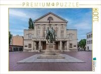 CALVENDO Puzzle Goethe und Schiller Denkmal vor den Nationaltheater Weimar. |...