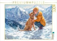 CALVENDO Puzzle Anime-M&auml;dchen auf Einer Winterwanderung in den Bergen mit...