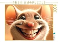 CALVENDO Puzzle Grinsende Maus | 1000 Teile Lege-Gr&ouml;&szlig;e 64 x 48 cm Foto-Puzzle...