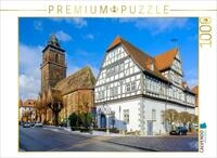 Puzzle &middot; Bahnhofstra&szlig;e mit Rathaus und Kirche | 1000 Teile &middot; Lege-Gr&ouml;&szlig;e 64...