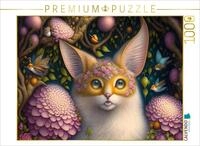 CALVENDO Puzzle Zauberhaftes Fabelwesen zwischen Dahlien | 1000 Teile...