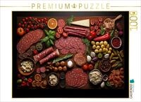 CALVENDO Puzzle Wurst und Schinken lecker angeordnet | 1000 Teile Lege-Gr&ouml;&szlig;e...