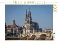 CALVENDO Puzzle Die Hofkirche von Dresden mit Blick vom Altst&auml;dter Elbufer. |...