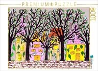 CALVENDO Puzzle Fantasieb&auml;ume vor H&auml;userrreihe | 1000 Teile Lege-Gr&ouml;&szlig;e 64 x...
