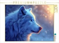 CALVENDO Puzzle Frostglanz: Das klare Blau im wei&szlig;en Wolfslicht | 1000 Teile