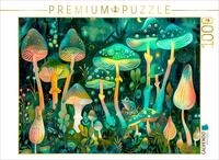 Puzzle &middot; Leuchten der Pilze mit Frosch | Fantasie des Waldes &middot; Leuchten der...