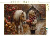 CALVENDO Puzzle Herbstlicher Apfelspa&szlig; | 1000 Teile Lege-Gr&ouml;&szlig;e 64 x 48 cm
