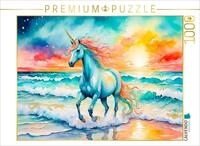 CALVENDO Puzzle Einhorn am magischen Meeresstrand | 1000 Teile Lege-Gr&ouml;&szlig;e 64...