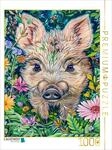 Puzzle &middot; Niedliches Wildschwein auf der Wiese | Illustration eines jungen