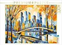 CALVENDO Puzzle Spiegelnde Skyline im farbenfrohen Herbst | 1000 Teile...