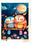 CALVENDO Puzzle Nachteulen - Zwei Eulen | 1000 Teile Lege-Gr&ouml;&szlig;e 64 x 48 cm