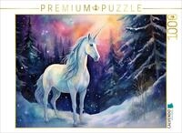 CALVENDO Puzzle Einhorn im Mondschein | 1000 Teile Lege-Gr&ouml;&szlig;e 64 x 48 cm
