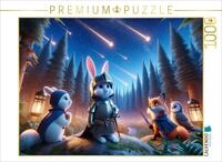 CALVENDO Puzzle Die n&auml;chtliche Sternenjagd der mutigen Tier-Ritter | 1000 Teile