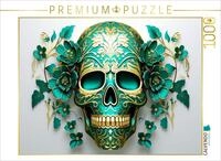CALVENDO Puzzle Green Skull | 1000 Teile Lege-Gr&ouml;&szlig;e 64 x 48 cm Foto-Puzzle...