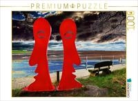 CALVENDO Puzzle Skulptur am Dangaster Strand | 1000 Teile Lege-Gr&ouml;&szlig;e 64 x 48...