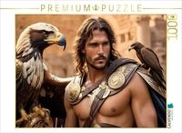 Puzzle &middot; Heroischer Krieger mit m&auml;chtigem Adler | Tierische Kampfgef&auml;hrten...