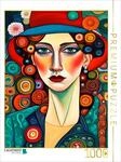 CALVENDO Puzzle Dame mit Hut - Picasso // Klimt | 1000 Teile Lege-Gr&ouml;&szlig;e 64 x...