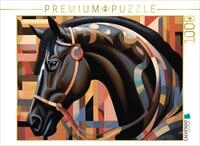 CALVENDO Puzzle Eleganter Dunkelbrauner Hengst - Pferde Portrait | 1000 Teile