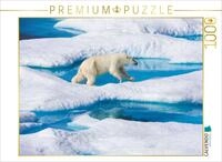 CALVENDO Puzzle Junger Eisb&auml;r springt von Eisscholle zu Eisscholle | 1000 Teile