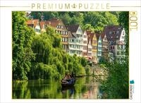 Puzzle &middot; Stocherkahnfahrt vor der historischen Altstadt T&uuml;bingens | 1000...