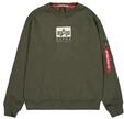 Alpha Industries Herren Satin Logo Sweatshirt (1er Pack)