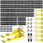 VEVOR E-Track-Zurrschienen-Set, 8er-Pack (1,5/1,2/0,6/0,3 m) E-Track-Schienen,