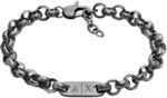 Armani Exchange Herrenarmband aus Edelstahl mit Karabinerhaken- oder