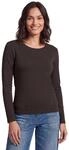 Damen Basic Langarm Shirt mit Rundhals