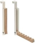 Relaxdays T&uuml;rgarderobe klappbar 2er Set, zum Einh&auml;ngen, T&uuml;rhaken 6 Kleiderb&uuml;gel,