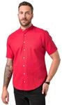 JP 1880 Herren Hemd, Halbarm, Leinenmix, Stehkragen, Modern Fit Hemd (1er Pack)