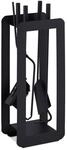 Relaxdays Kaminbesteck, 5-teiliges Set, Sch&uuml;rhaken, Ascheschaufel, schwarz |...