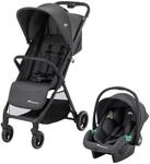 Bebeconfort Azur Duo, Kinderwagen 2 in 1 mit Babyschale, Mineral Graphite | 0-3 Jahre