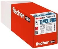 fischer PowerFast II WTP 10,0 x 180, kraftvolle Holzbauschraube mit Tellerkopf,