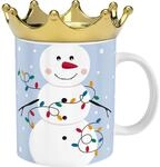 Sheepworld Tasse mit Krone Motiv Schneemann | Kaffeetasse, Porzellan, 35 cl,...