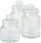 BOLTZE Vorratsglas, 3 Teilig, H&ouml;he 15/19/23, Durchmesser 11 cm, Aufbewahrung, Glas,