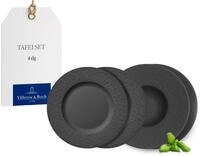 Villeroy & Boch &ndash; Manufacture Rock Teller-Set, 4 Tlg., Geschirr Set F&uuml;r 2