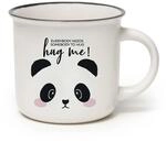 LEGAMI - Cappuccinotasse, Tasse aus New Bone China Porzellan, Motiv Panda, Take a